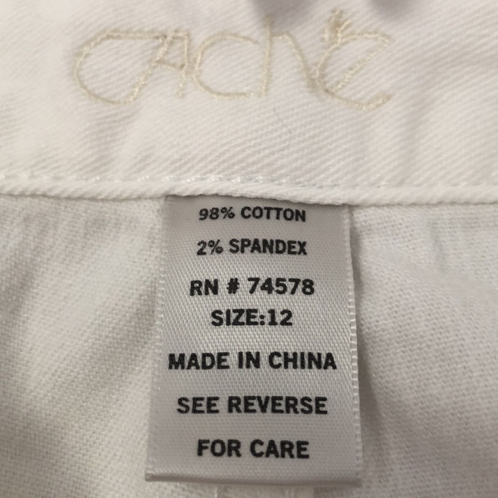 Cache White Jeans Size 12 - image 6